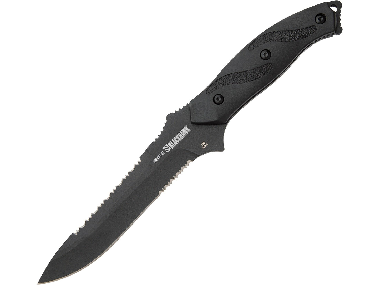 Blackhawk Nightedge Fixed Blade Knife with Molle Compatible Ballistic Sheath, BH15NE10BK