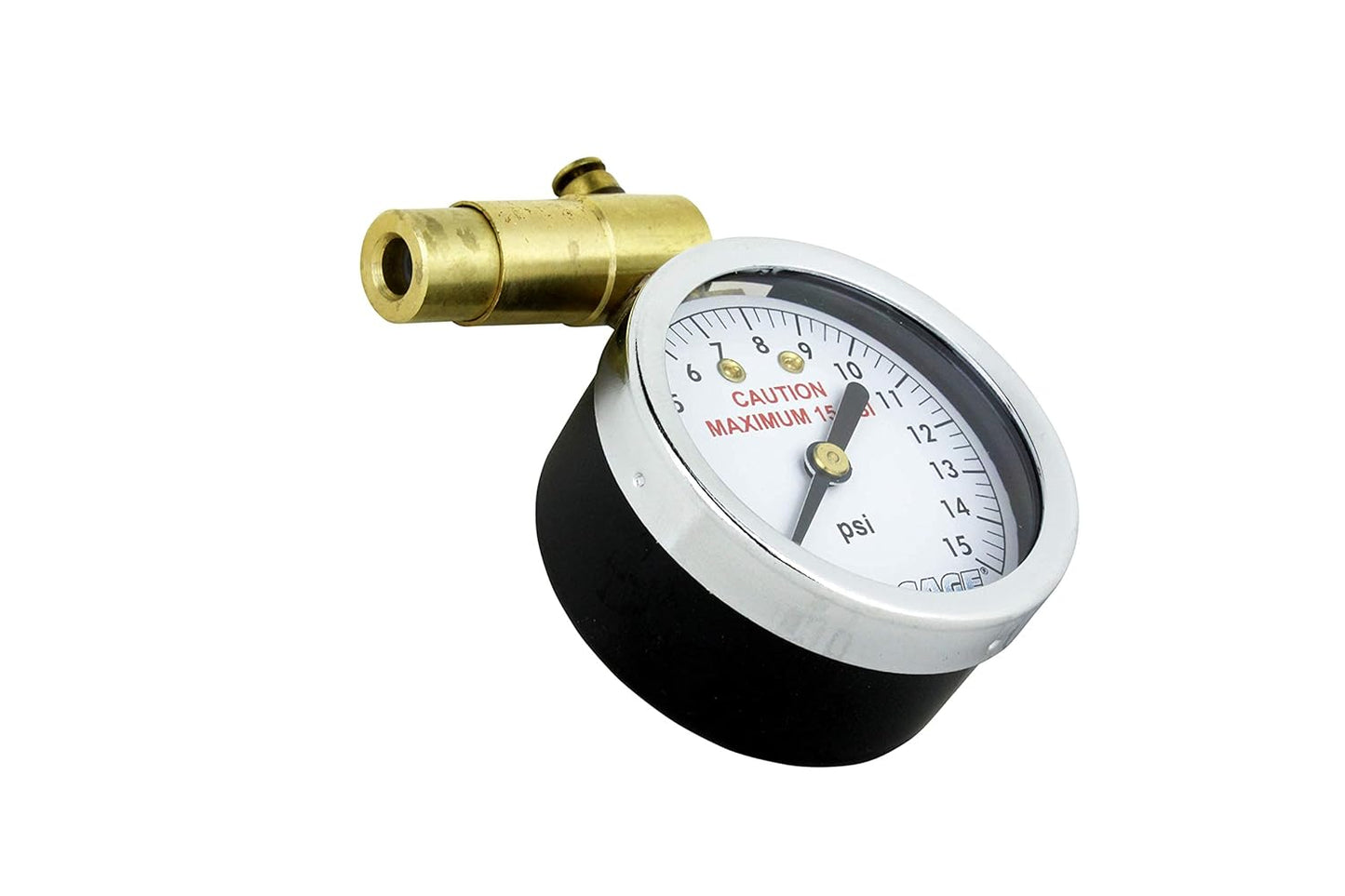 Accu-Gage by Milton Presta Valve Bike Tire Pressure Gauge with Bleeder Valve, for 0-15 PSI - ANSI Certified