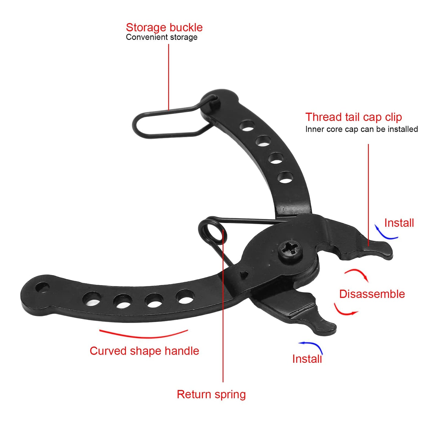 Bike Link Plier, Bike Link Opener Closer Plier Mini Bicycle Master Chain Removal Tool with Hook for MTB Road Chain Cleaning and Maintenance