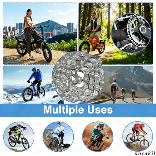 9/18/27 Speed Bicycle Chain - 116 Links, Rust-Resistant Mountain & Road Bike Chain