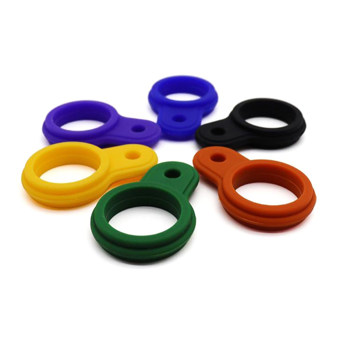 6 Pcs Silicone Water Bottle Buckle with Carabiner Clip Portable Secure Bottle Holder Water Bottle Carrier Hanging Rings