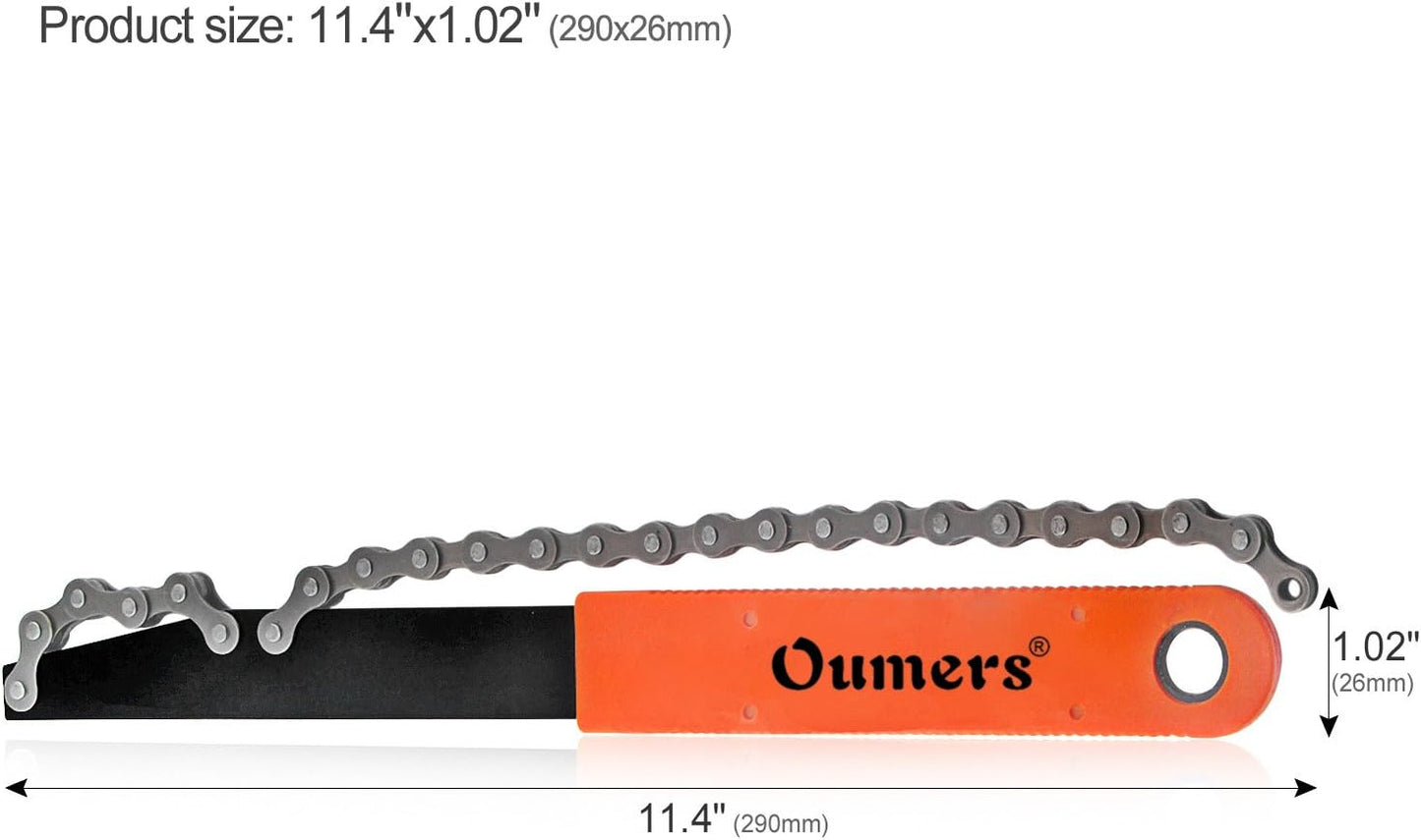 Oumers Bike Chain Tools Kit, Cassette Removal Tool Sprocket Remover Kit/Chain Whip and Cassette/Rotor Lockring Removal Tool with Guide Pin