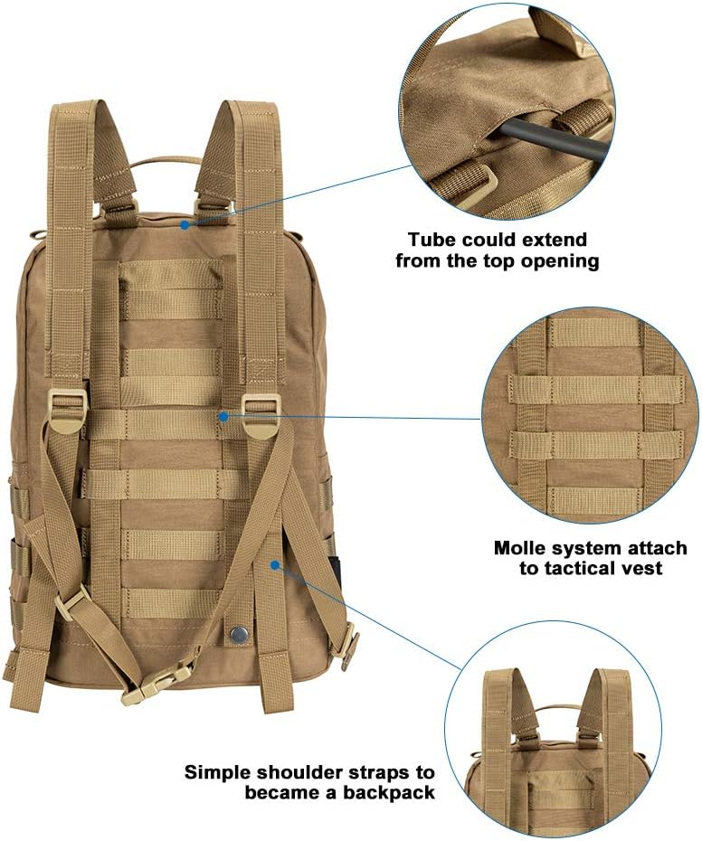 EXCELLENT ELITE SPANKER Outdoor Hydration Backpack Bundle Packs Water Bladder Carrier for 3L Water Bladder