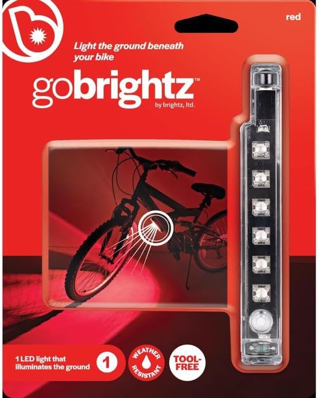 GoBrightz LED Bike Frame Light - Night Riding Underglow Light Bar with 4 Modes - Cool Bicycle Lights for Kids & Adults