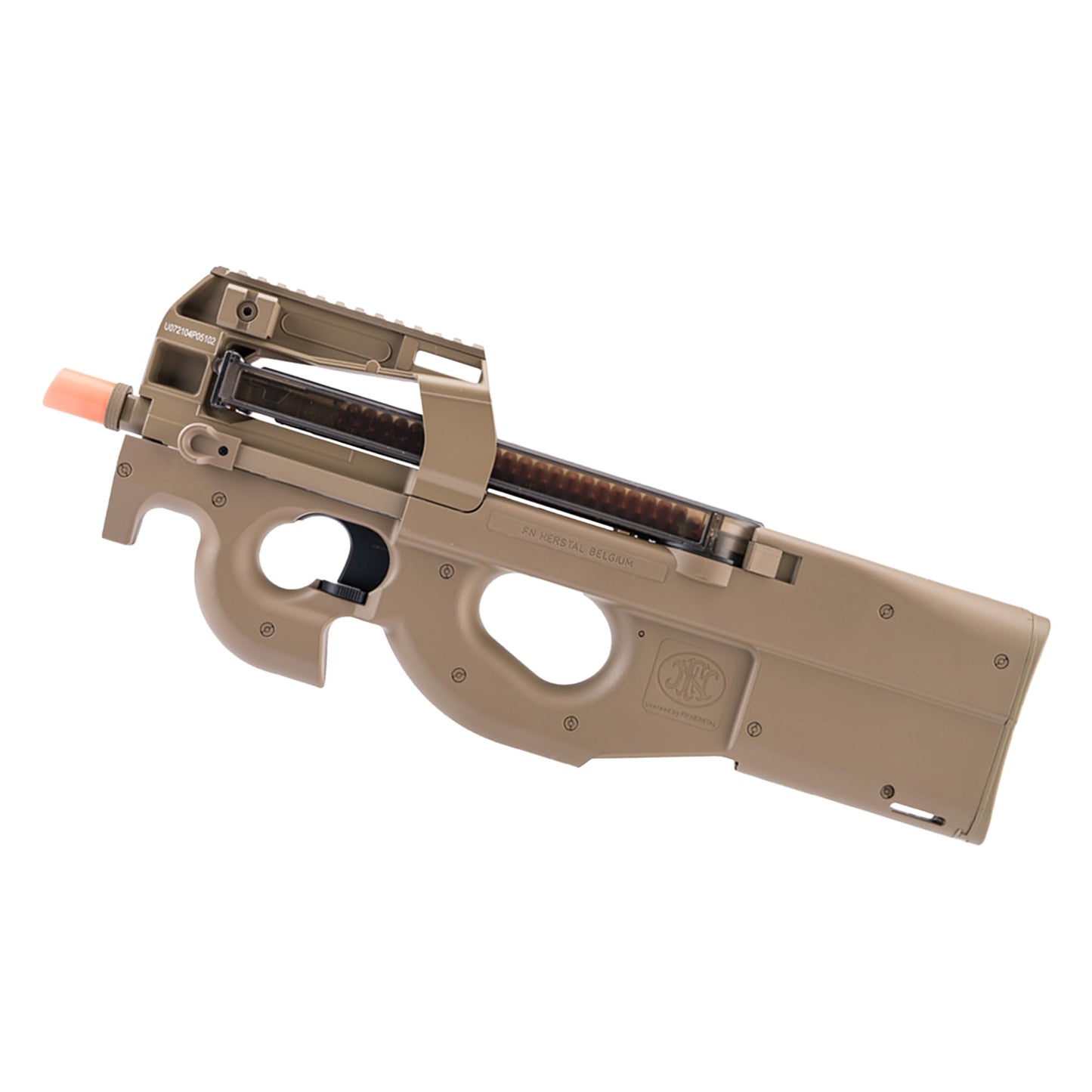 Evike Airsoft - FN Herstal Licensed P90® Full Size Metal Gearbox AEG Airsoft (Color: Dark Earth/Gun Only)