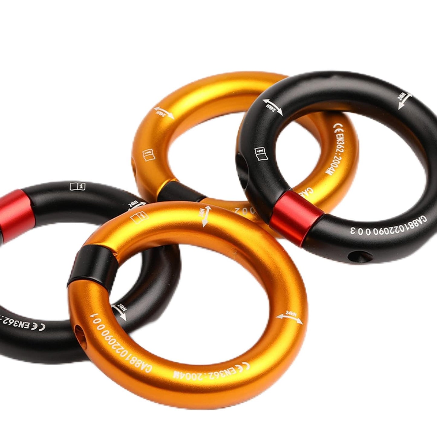 Aqur2020 Rappel Ring, Rock Climbing O Ring to Use Abrasion Uniform Force for Mountaineering (Gold)