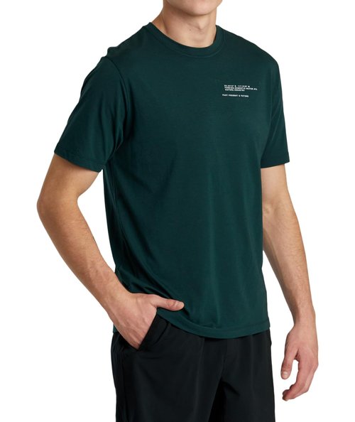 RVCA Mens Sport Regular Fit Athletic Breathable Tees - Reflective Base (Oil Green, XX-Large)