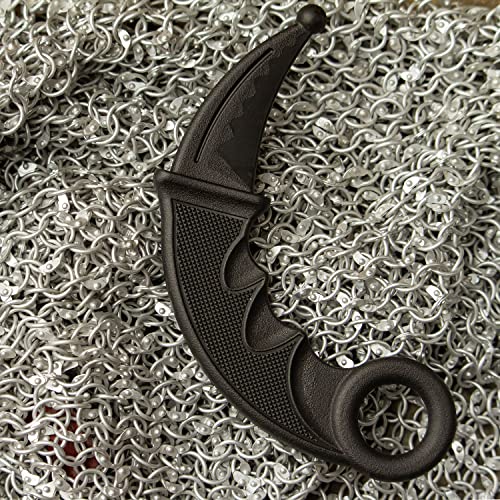 Martial Arts Training Knife - 7-Inch Polypropylene Karambit Blade, Black