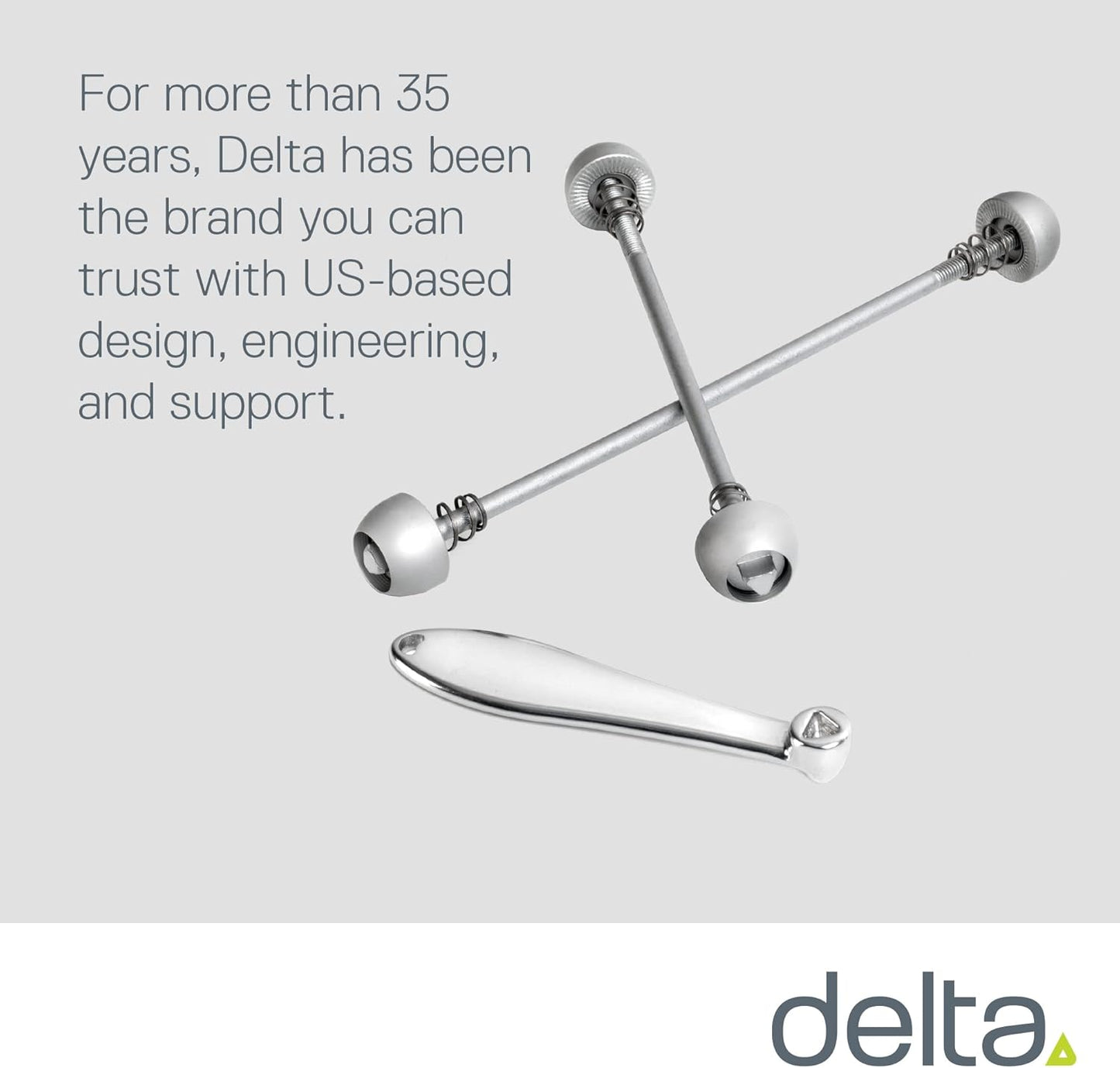 Delta Hublox Bolt On Bicycle Skewers by Delta Cycle - Quick Release Bike Stainless Steel Spring Skewers with Tamper-resistant Bolts Prevent Theft - Front and Rear Wheels for Both Road and Mountain Bikes