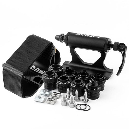 Bike Upgraded Quick Release Thru Axle Fork Mount and Bicycle Rear Wheel Holder, Black