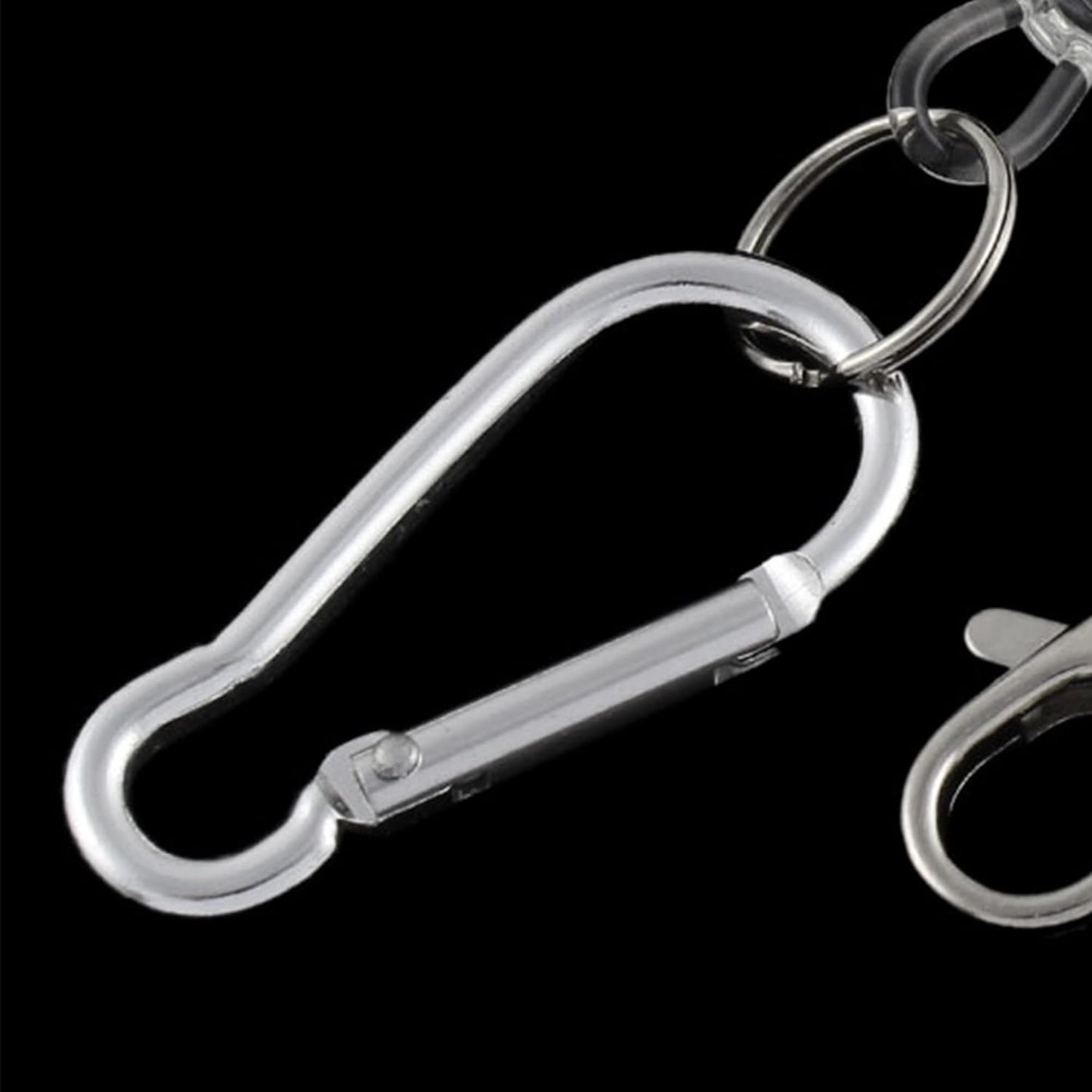 uxcell Carabiner Hook Coil Lanyard Spring Key Chain w Lobster Clasp