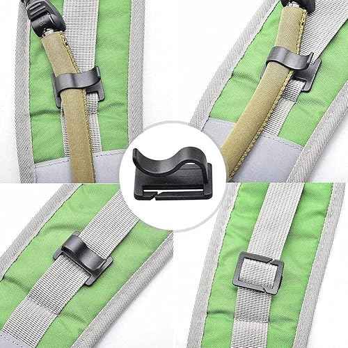 4pcs Black Water Bladder Tube Clips for Hydration Pack,Universal Hydration Pack Water Bladder Bag Beverage Tube Clip Outdoor Backpack Water Bladder Hose Hose Clip,Camping and Hiking Accessories