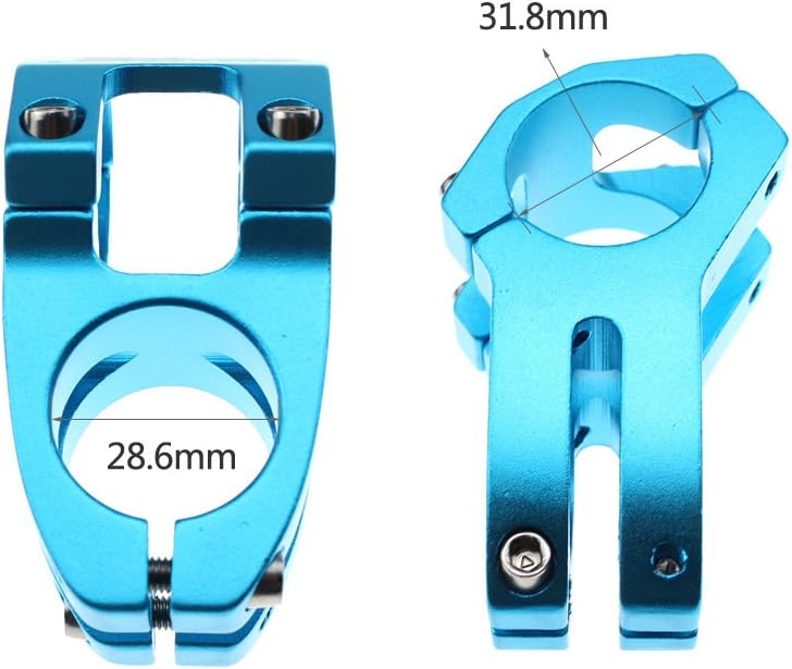 31.8 Stem 45mm Bike Stem Wake Mountain Bike Stem Short Handlebar Stem for Most Bicycle, Road Bike, MTB, BMX, Fixie Gear, Cycling (Aluminum Alloy, Black Blue Gold Red)