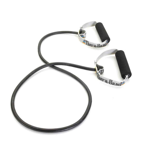 THERABAND Professional Resistance Tubes - Heavy Duty Latex Elastic for Therapy & Workouts, 50 Inch, Black