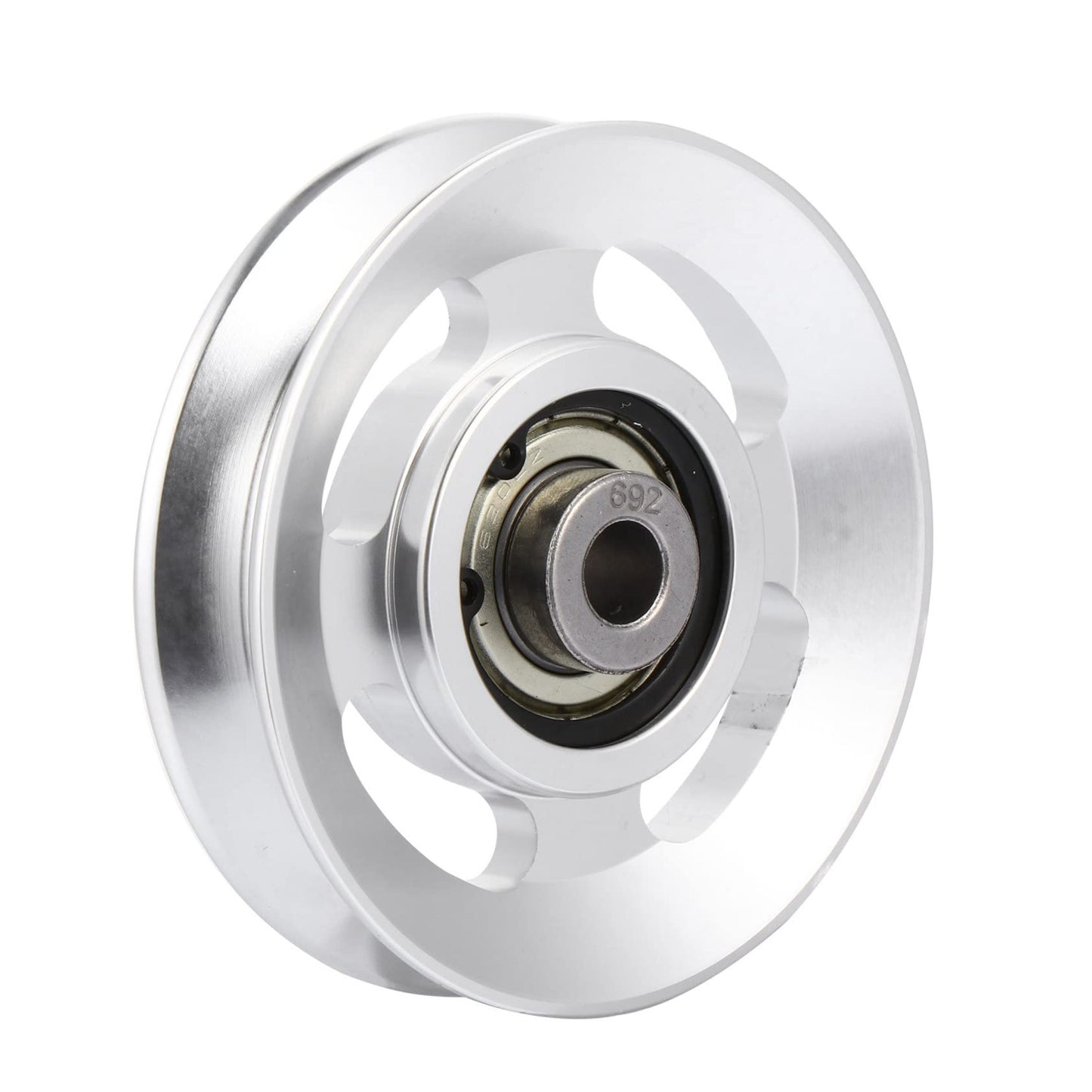 BESPORTBLE Aluminum Alloy Pulley Gym Machines for Home Ball Bearings Wheel Bearings Aluminum Pulleys for Gym Bearing Pulley Universal Bearing Pulley Wheel Silver Wire Rope Fitness Universal