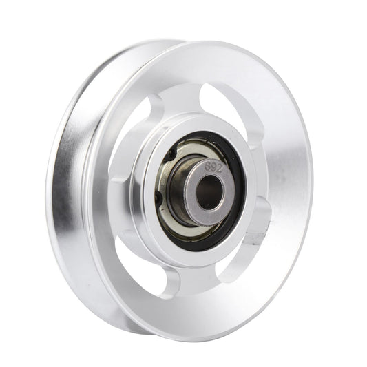 BESPORTBLE Aluminum Alloy Pulley Gym Machines for Home Ball Bearings Wheel Bearings Aluminum Pulleys for Gym Bearing Pulley Universal Bearing Pulley Wheel Silver Wire Rope Fitness Universal