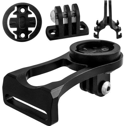 Wolfride Bike Computer Mount Out Front | Adjustable Angle Extension Handlebar Mount | Compatible with Garmin/Wahoo/Cycling Phone/Light/Action Camera