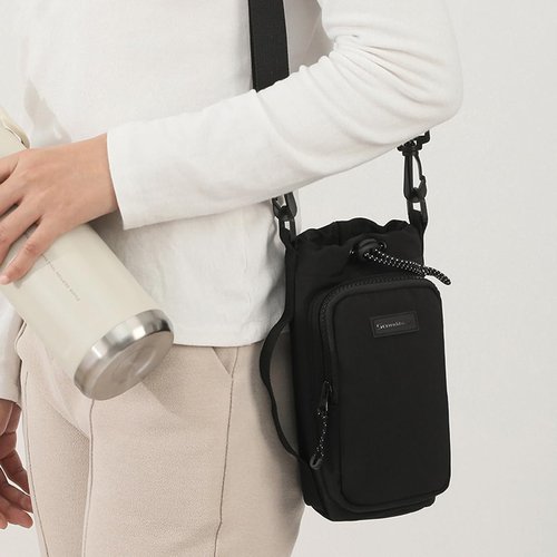 SEPWIK Water Bottle Carrier Bag with Phone Pocket 40oz Water Bottle Holder Pouch with Adjustable Strap for Walking Hiking Camping Gym Scandihome Series