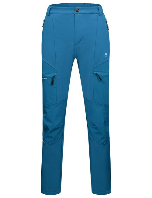 Little Donkey Andy Women's Fleece Lined Hiking Ski Pants, Winter Windproof Snow Pants,Water Repellent Blue/Blue S