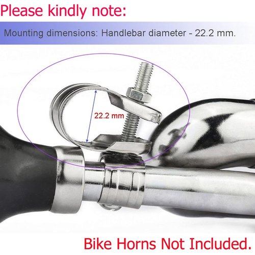 YehVeh 3 Set Bugle Horn Mounting Bracket Bike Horn Clamp Handlebar Clips with Mount Screws for Metal Squeeze Clown Horn Kids Bike Horn Classic Twist Loudspeaker Siren Hooter Snail Air Horns