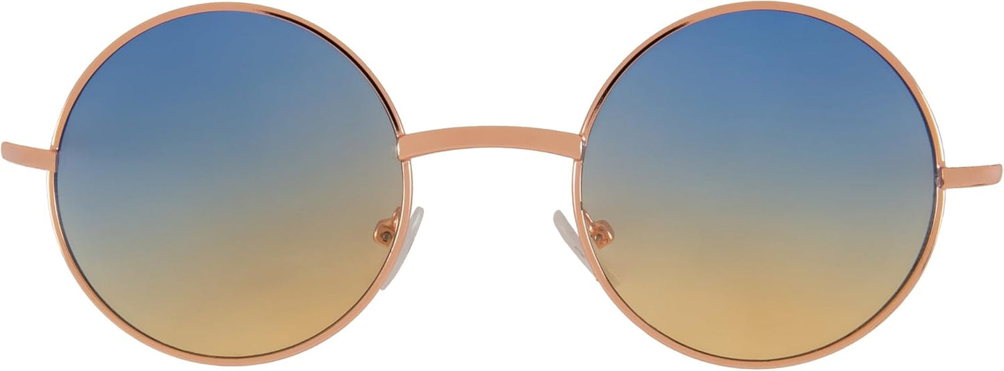 OWL Round Sunglasses Metal Frame Hippie Sunglasses UV400 Polycarbonate Circle Lens John Lennon Sunglasses for Men Women