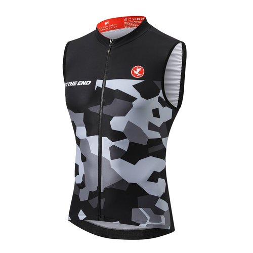 UGLY FROG Men's Cycling Jerseys Sleeveless Bike Biking Shirts Full Zip with Pockets Road Bicycle Clothing