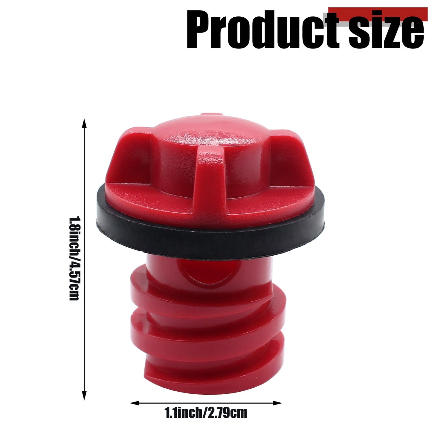 Cionyce 2 Pcs Tank Cooler Drain Plugs 1.1 Inch Dia Plastic Cooler Plug Replacement Red Cooler Drain Plugs Accessories