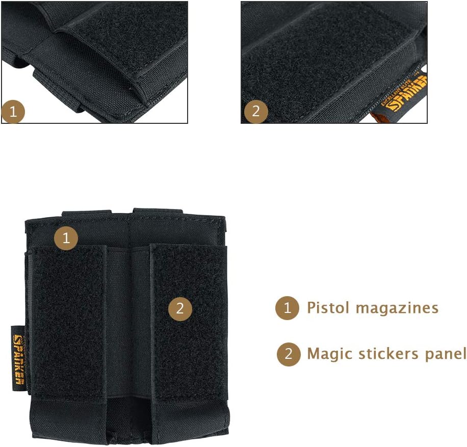 EXCELLENT ELITE SPANKER Tactical Open Top Double/Triple Pistol Mag Pouch for Glock M1911 92F Magazines 40mm Grenade