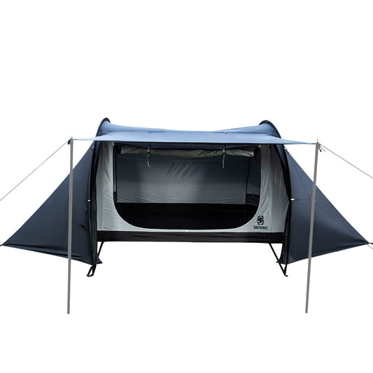 OneTigris COMETA Camping Tent, Detachable Inner Mesh Tent & Portable Carry Bag Included, Easy Setup, Waterproof Windproof Tunnel Tent for Outdoors Camping Canoeing Beach Travel Picnic (Black)