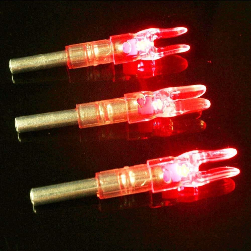 9PCS S Lighted Nocks for Arrows with .244 Inside Diameter Automatic Compound Bow Arrow Nocks for Hunting Shooting