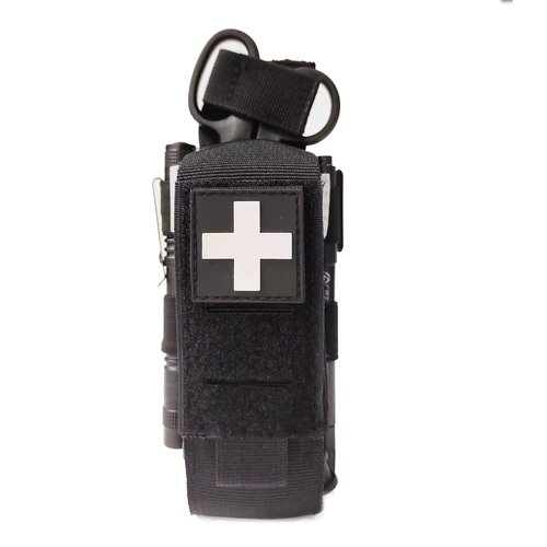 Laser Cut Tactical Molle Tourniquet Pouch TQ Holder Tourniquets Holster IFAK TQ Tourniquet Case Trauma Medical Shear Pouch Pen and Penlight Holder (Black Set 1)