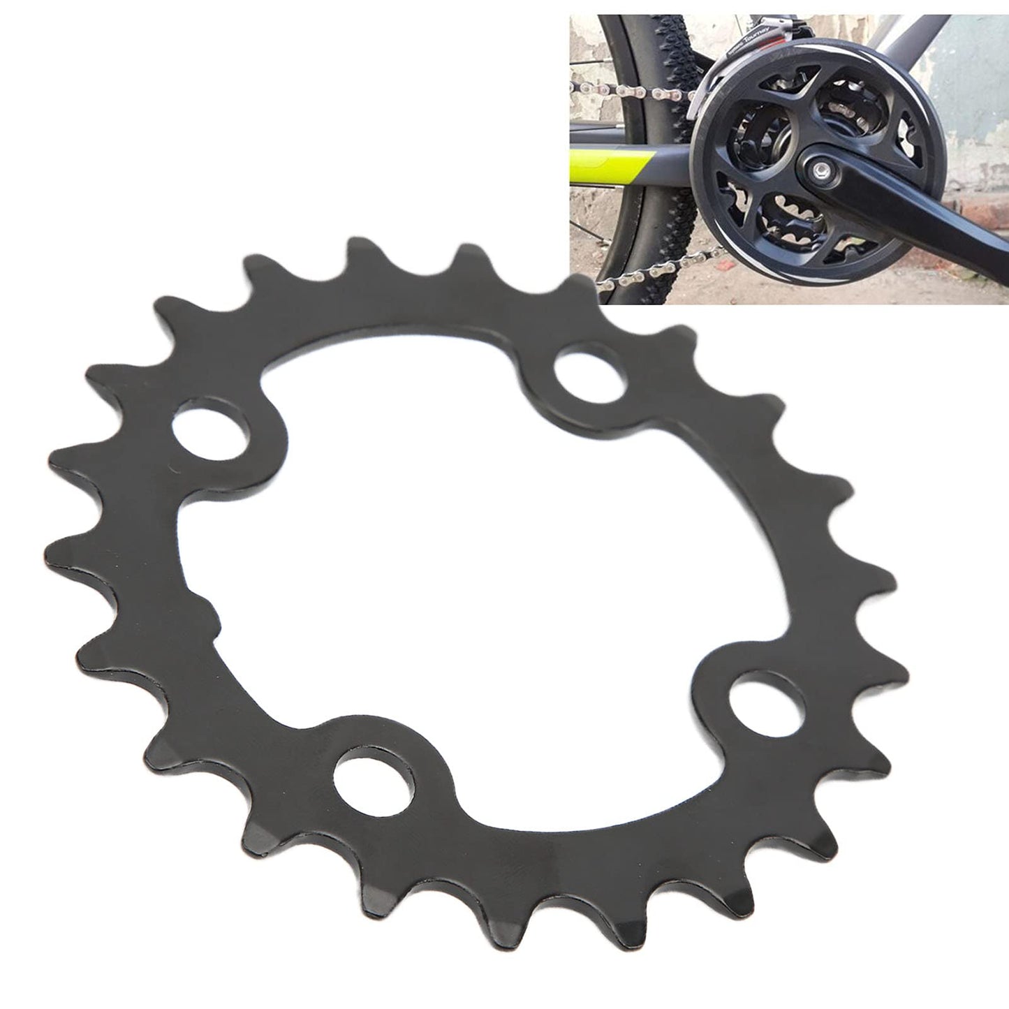 RiToEasysports 22T Chainring, Carbon Steel Anti Deformation 8 9 10 Speed Chain Rings Chain Wheel 64mm BCD