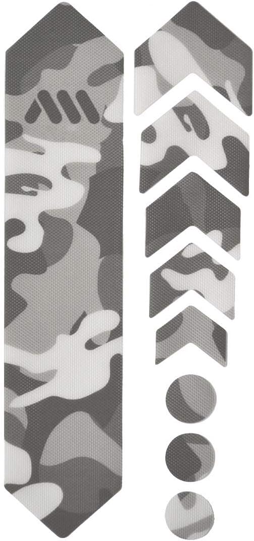 All Mountain Style Bike Frame Protector Universal Fit - 9-Piece Set for Down Tube, Chainstay, Cable Wear, High-Impact Honeycomb PVC to Protect Your Bike from Scratches, Chips and Dings