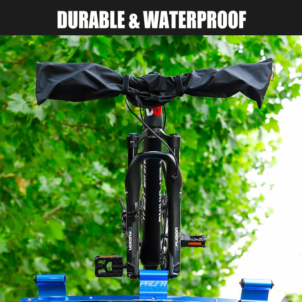 AUDIFU Bike Handlebar Cover Waterproof Bicycle Handlebar Protective Cover Handlebar Hood Fits Straight Handlebar - Moutain Bike Rain UV Protection
