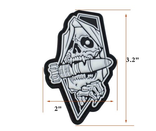Tactical Military Morale Hook and Loop Patch - Funny Tactical Patch for Backpacks, Dog Harnesses, Army Vests, Hats, Customization Cool PVC Rubber Patch (Tusk Missile bk/wh)