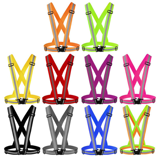 IRRERS Reflective Vest Running Gear 10Pack, High Visibility Adjustable Safety Vests for Women Men Night Walking Biking Running Hiking Jogging