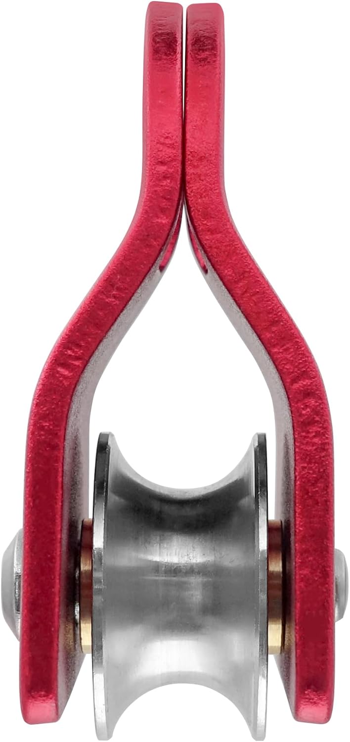 GM CLIMBING Micro Prusik Minding Pulley 25kN CE UIAA Certified 12mm Single Pulley Mobile Side Plates for Arborist Rigging Climbing Rescue