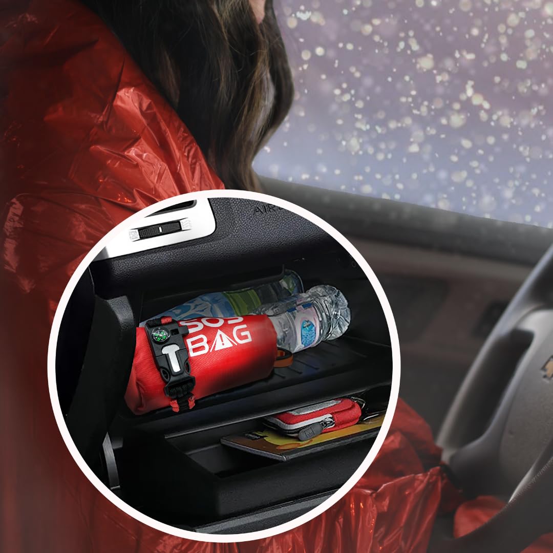 Generic SOS Emergency Sleeping Bag, Ultra-Light, Reflects 90% Body Heat, Waterproof (1)