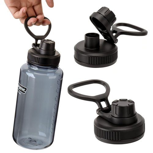 UWSTE 2Pack Replaceable Lid for Nalgene Water Bottles, Replacement Cap for Nalgene Wide Mouth Bottle, Loop Top Lid Compatible with Nalgene 32 oz, BPA Free.