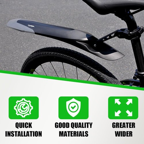 RBRL Bike Fender Adjustable Bicycle Mudguard [24-29 Inches], Universal Quick Disassembly Bike Fender, Thicken and Widen Universal Fender for Bike/Ebike/MTB Against Splashing Water and Dust (Rear)