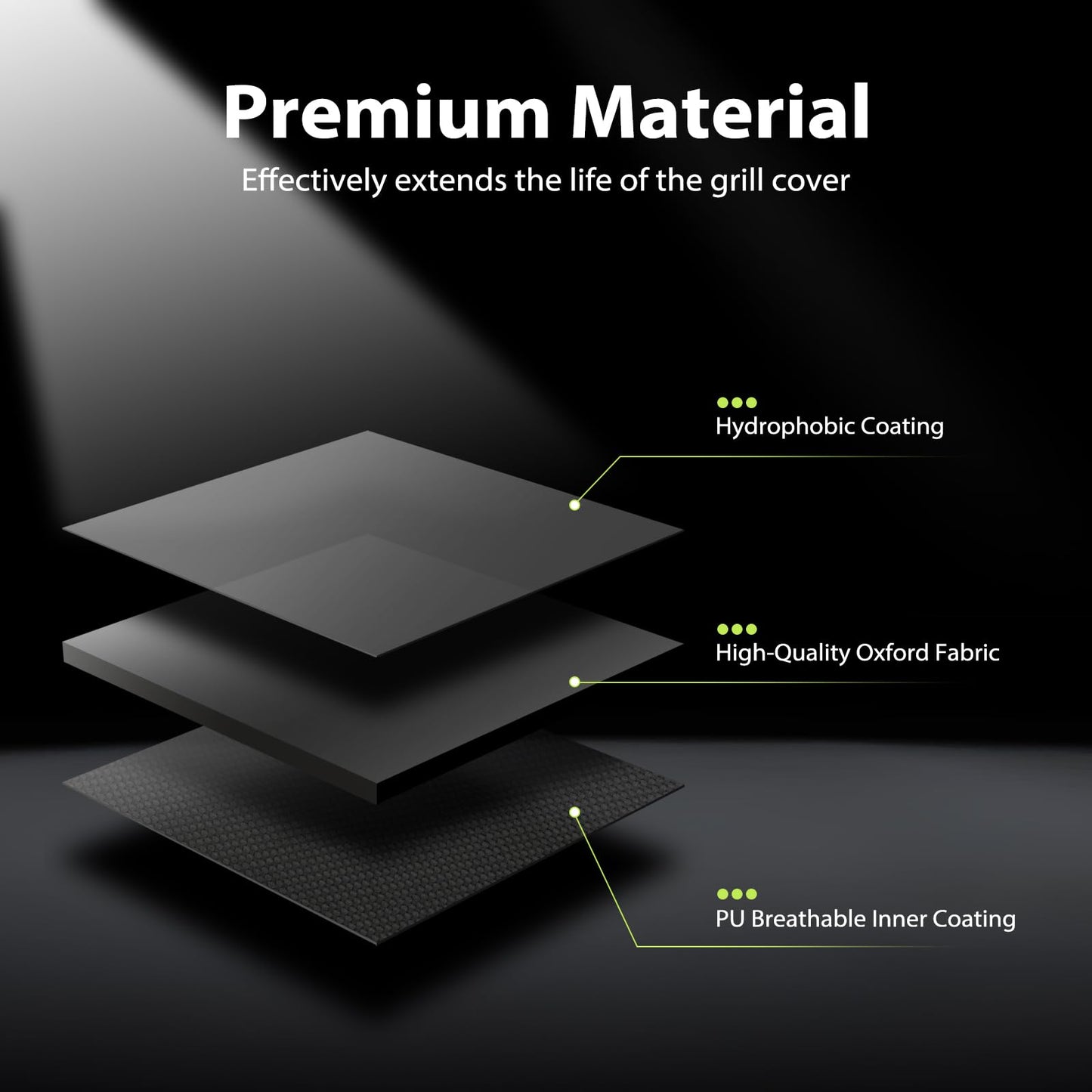 TOPCROWN Grill Cover for Outdoor Grill, Universal Fit 45"-75" BBQ Gas Grill Waterproof Anti-UV Oxford Fabric Windproof Design with Adjustable Straps, Fits Weber/Char-Broil/Nexgrill and More (58")