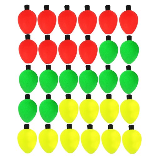 OriGlam 30pcs Fishing Bobbers Fishing Floats Foam Strike Indicators, Float Foam Fishing Bobbers Floats Fly Fishing Float, Floating Bobber Indicators for Trout Catfish Freshwater Saltwater