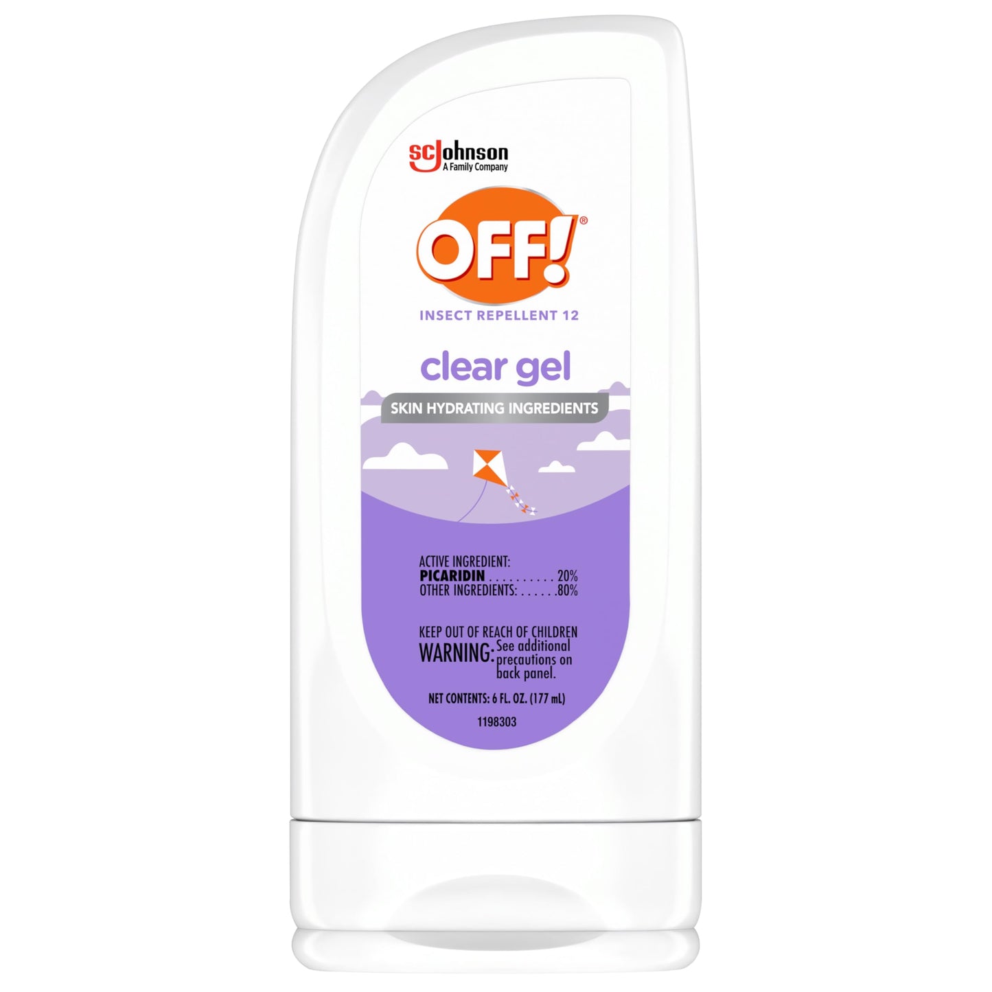 OFF! Clean Feel Insect Repellent Clear Gel with 20% Picaridin, Bug Repellent with Long Lasting Protection from Mosquitoes, Hydrating, 6 oz