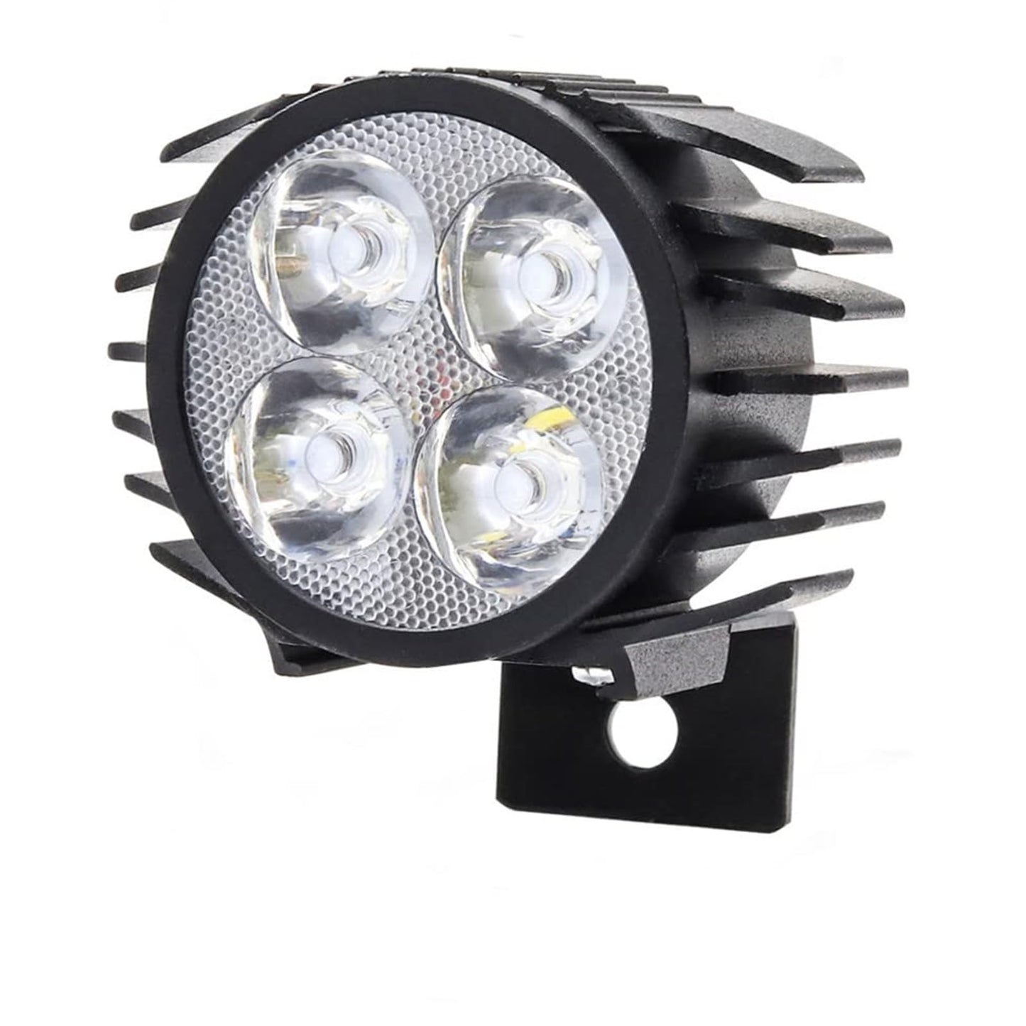 E-Bike Front Lights with Horn for Scooter, 36-60V Alloy Waterproof Lamp 12W Electric Scooter Led Lamp with Bell