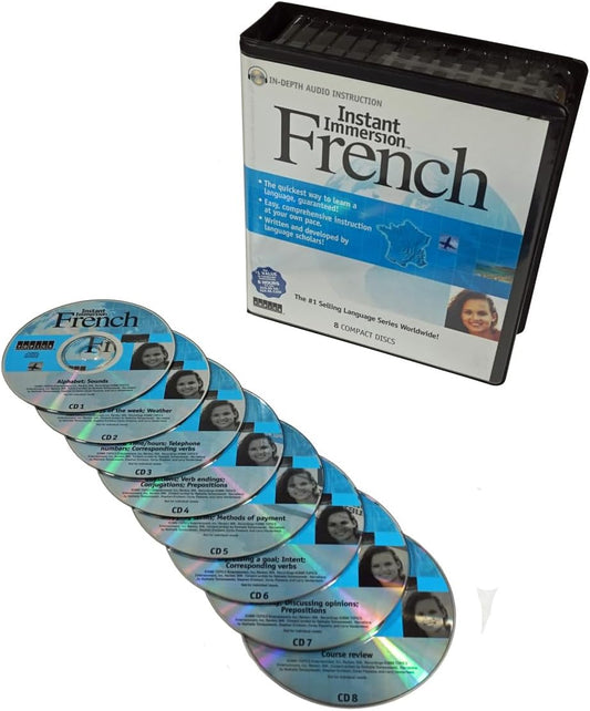 Topics Entertainment Learn How to Speak French Language - Instant Immersion 8 Audio CD Set