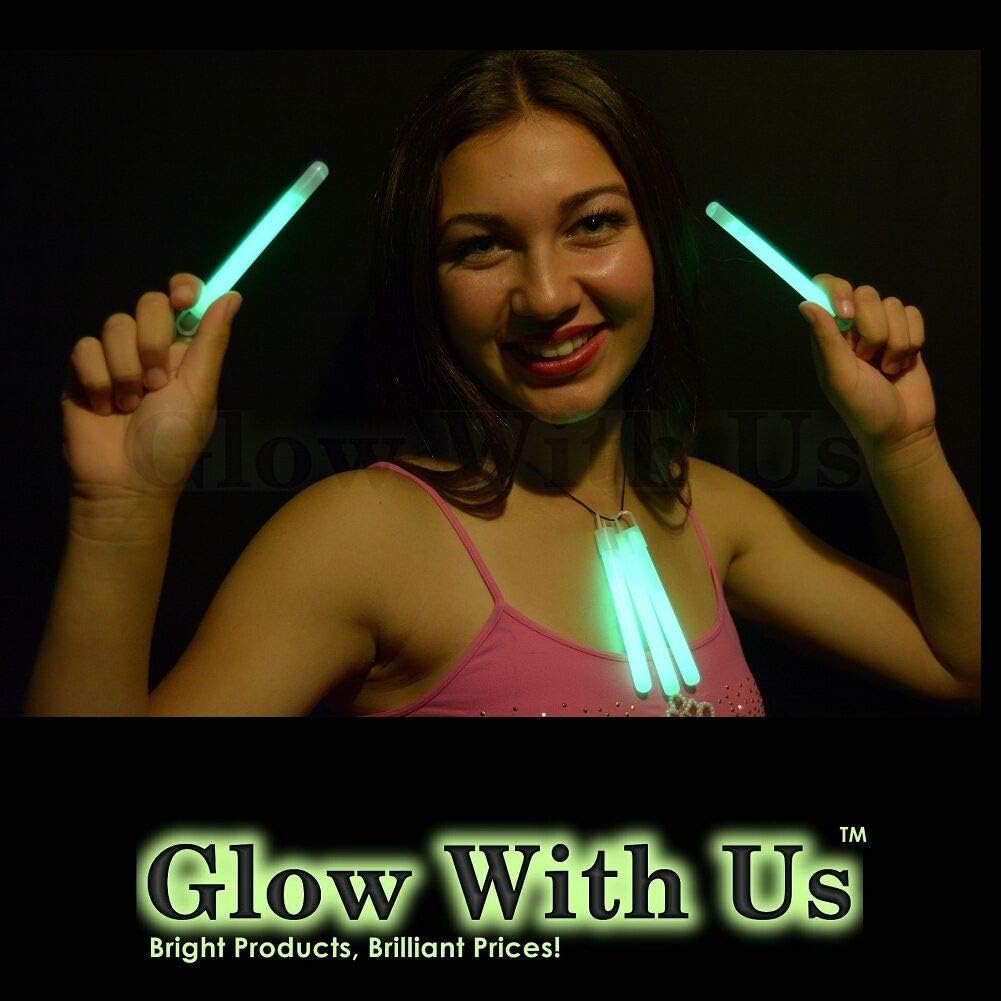 Glow Sticks Bulk Wholesale, 50 4” Blue Glow Stick Light Sticks. Bright Color, Kids Love Them! Glow 8-12 Hrs, 2-Year Shelf Life, Sturdy Packaging, GlowWithUs Brand