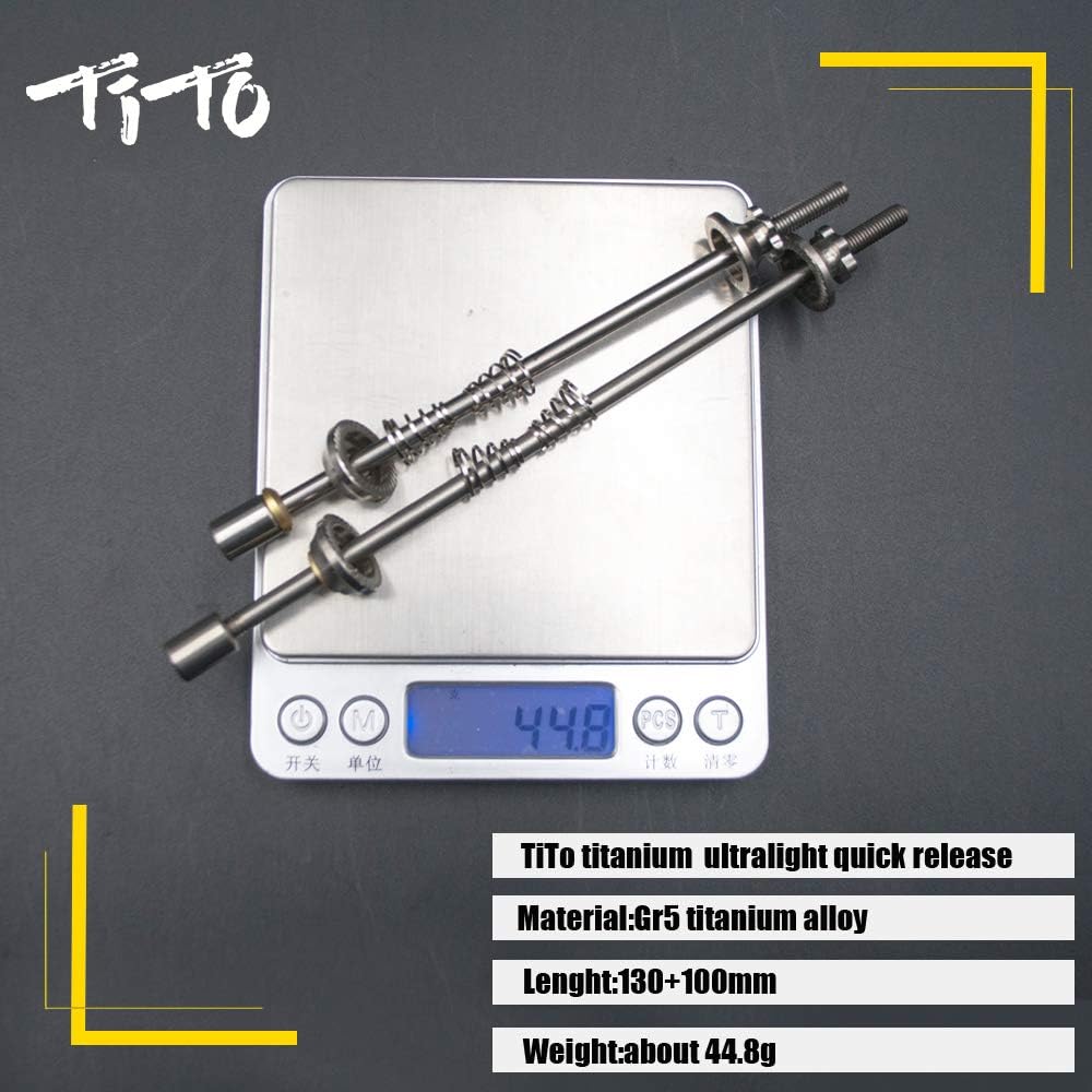 TiTo 1 Pair Lightest Titanium Quick Release for Road Bike MTB Wheels hub Mountain Bicycle