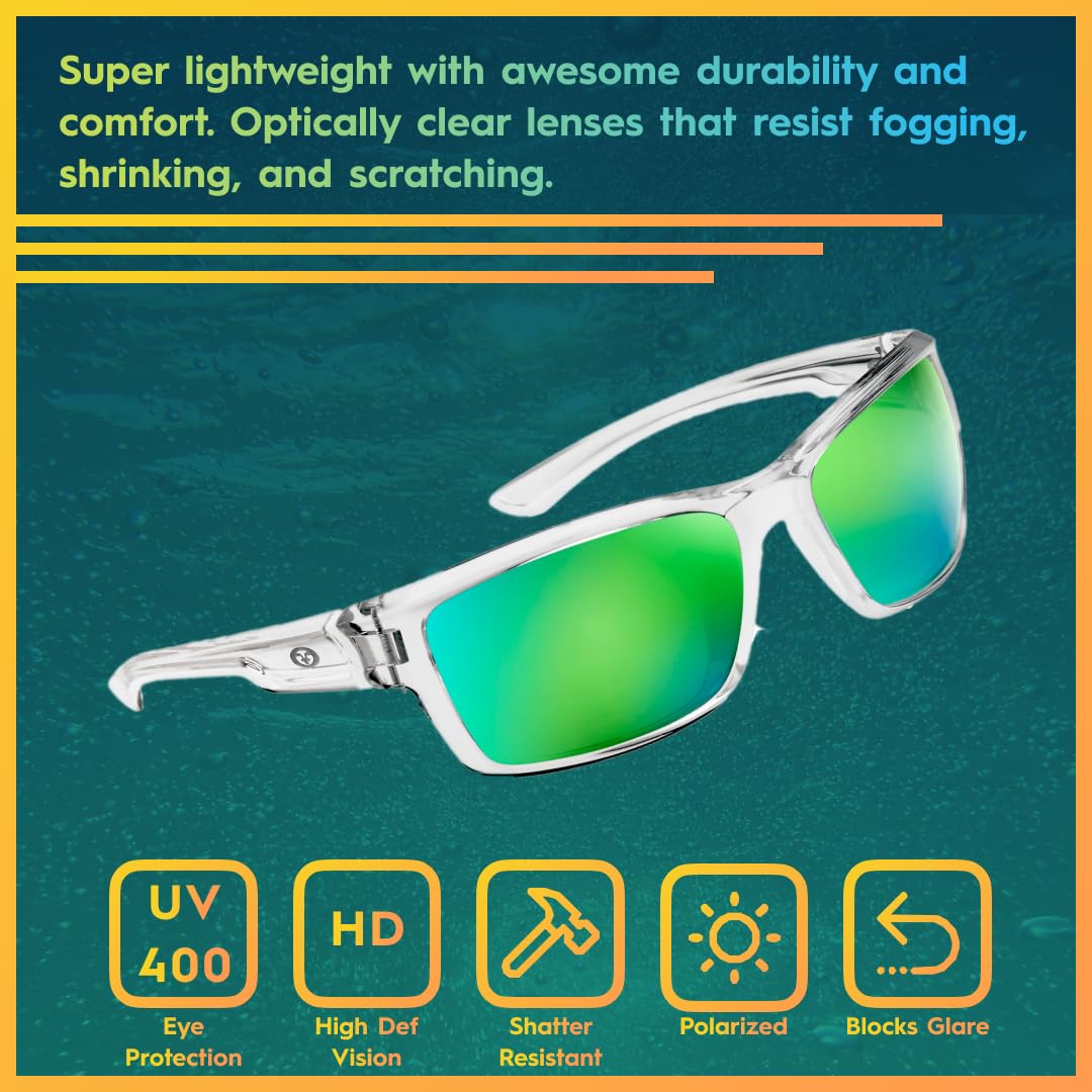 Flying Fisherman Cove Polarized Sunglasses for Fishing, Boating, Outdoor Sports, 100% UV Protection