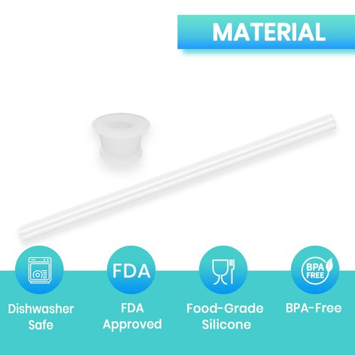 BOSORIO 11pcs Stoppers and Straws Comppatible with Hydroflask Tumbler, Replacement Straw Accessories for Hydro Flask Tumbler 20oz, 28oz, 32oz, 40oz, Fits Most Straws(Clear）