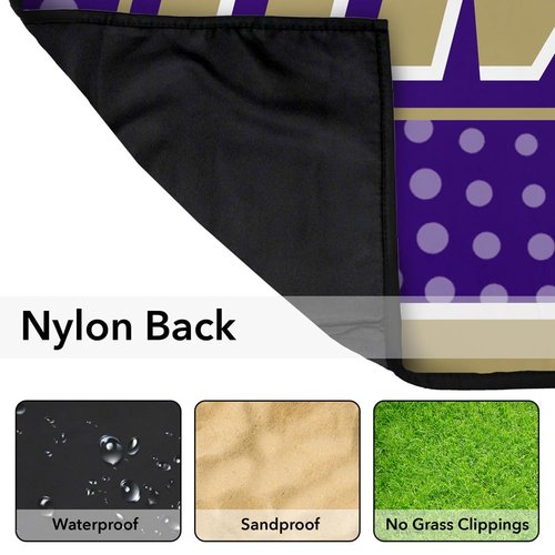 LOGOVISION James Madison University Picnic Outdoor Blanket, 50"x60" Logo Dots, Foldable Blanket for Picnic, Beach, Camping, Park, Tailgate